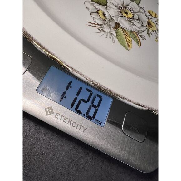 Vtg Canonsburg The Hallmark Magnolia Pattern 22 Kt. Oval Platter Serving Dish - Picture 10 of 11